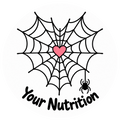 Pink Heart Spiderweb Halloween Sticker