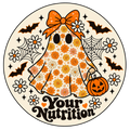 Retro Daisy Ghost Halloween Sticker