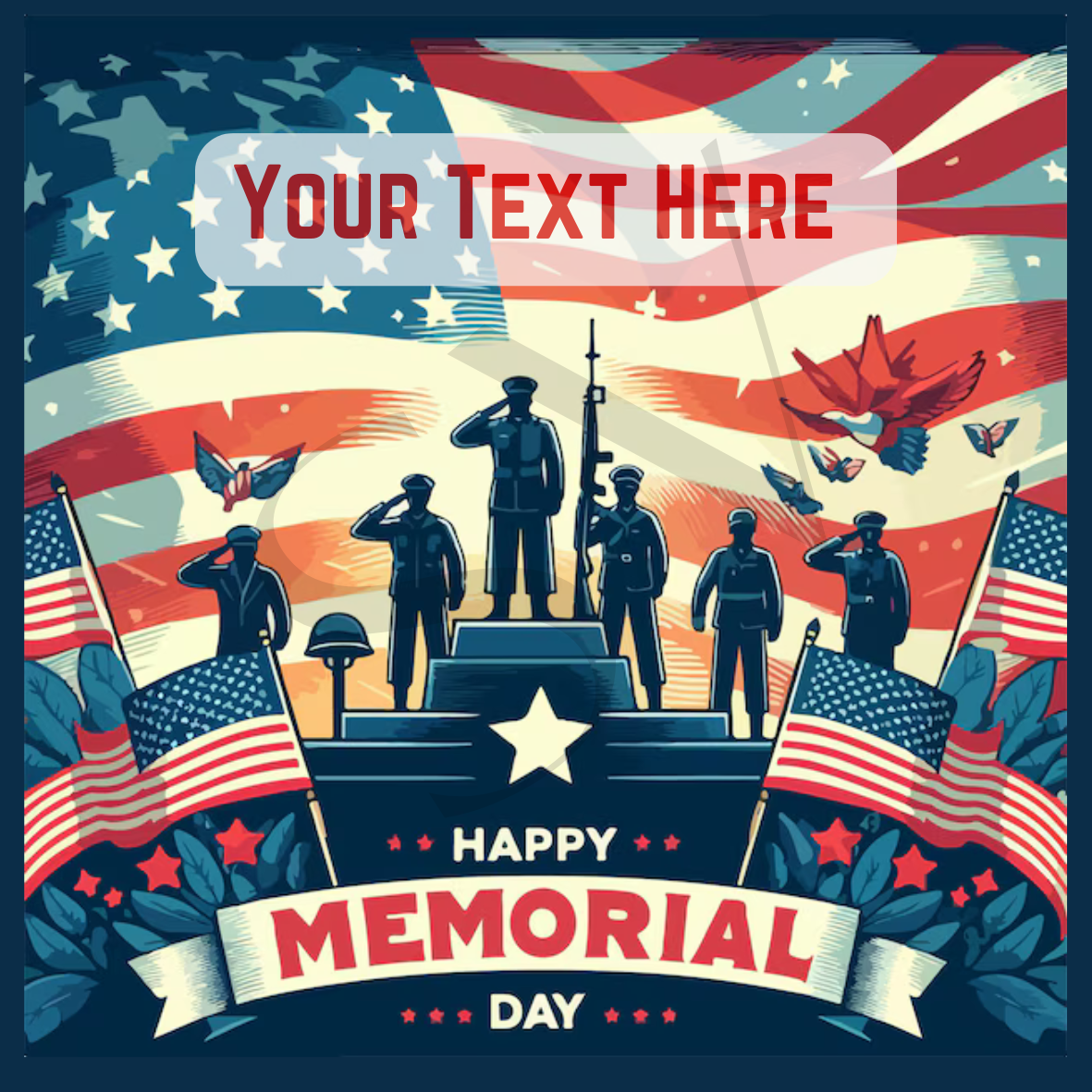 Memorial Day Custom Patriotic Military Tribute Vinyl Sticker