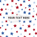 Patriotic Custom Vinyl Sticker Red White Blue Stars