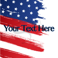 Patriotic American Flag Brush Stroke Custom Vinyl Sticker
