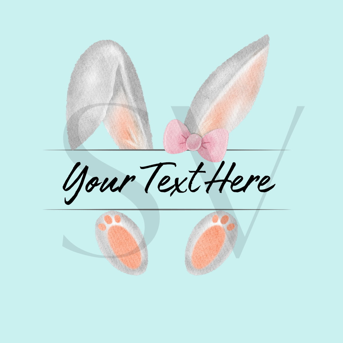Easter Bunny Ears Vinyl Sticker – Custom Spring – Cute Bunny Sticker