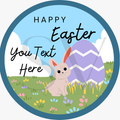 Easter Bunny and Egg Vinyl Sticker – Custom Happy Easter Sticker