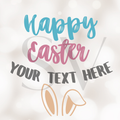 Happy Easter Bunny Ears Vinyl Sticker – Custom Bunny Ear Sticker