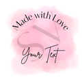 Made with Love Custom Pink Watercolor Vinyl Sticker