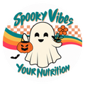 Spooky Vibes Retro Ghost Halloween Sticker