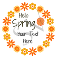 Spring Flower Wreath Vinyl Sticker