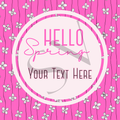 Pink Floral Spring Vinyl Sticker