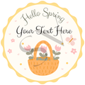 Hello Spring Vinyl Sticker