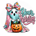 Bootiful Bow Ghost Halloween Sticker
