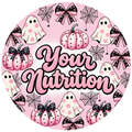 Pink Bow-Ghosts & Pumpkins Halloween Sticker